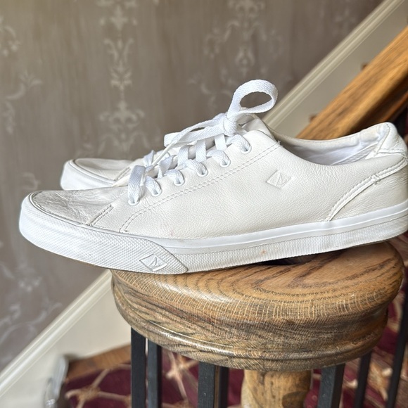 Sperrys ladies sneaker size 10 white very good condition men’s size 8 1/2 - Picture 13 of 15